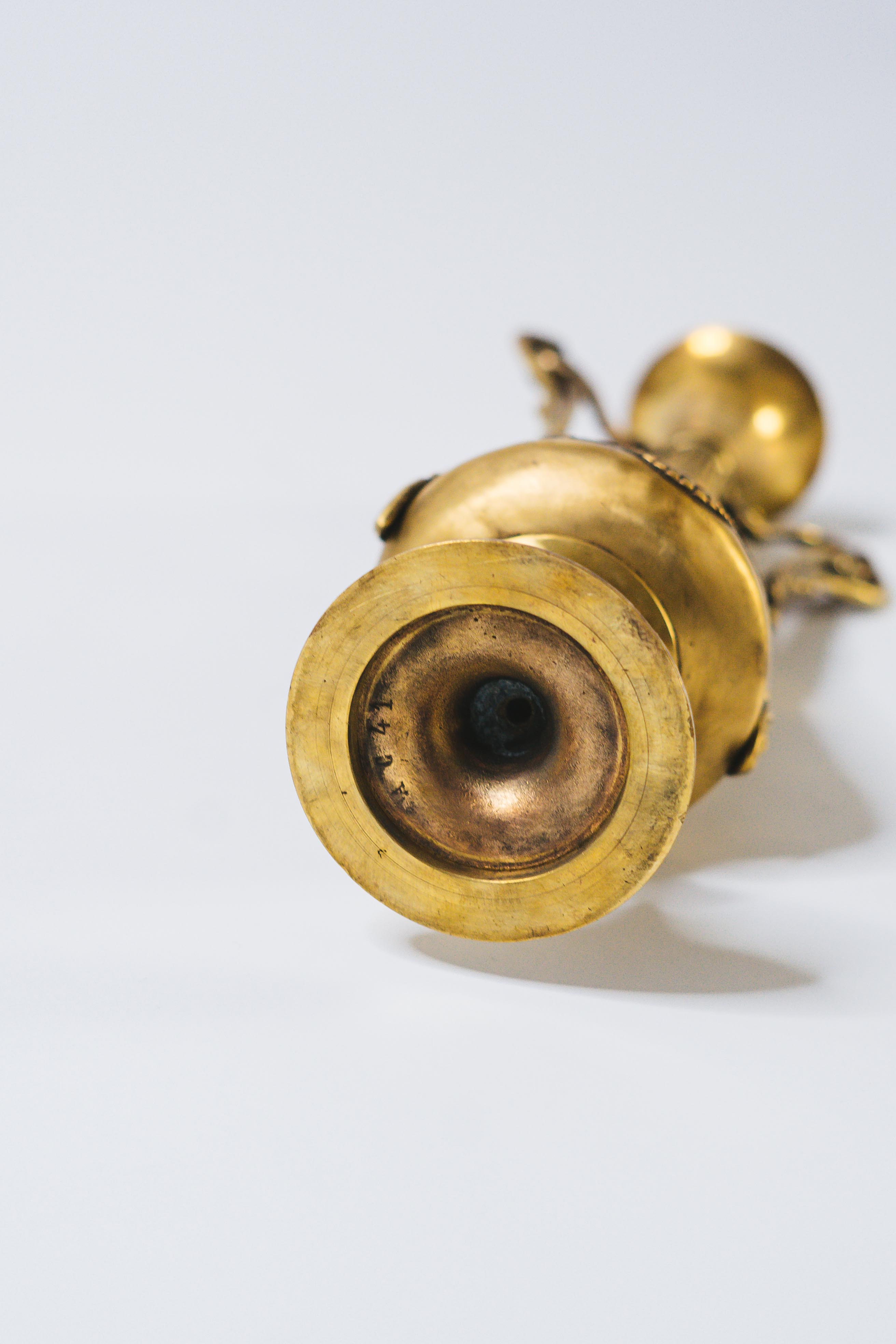 Old brass candle holder early xxth