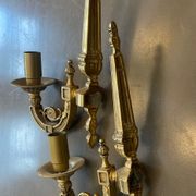Pair of Art Deco gilt bronze wall sconces