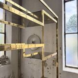 Brass shelf 1970 Belgo Chrom regency