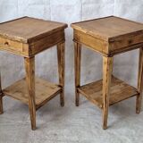 Paire de chevet en bois clair