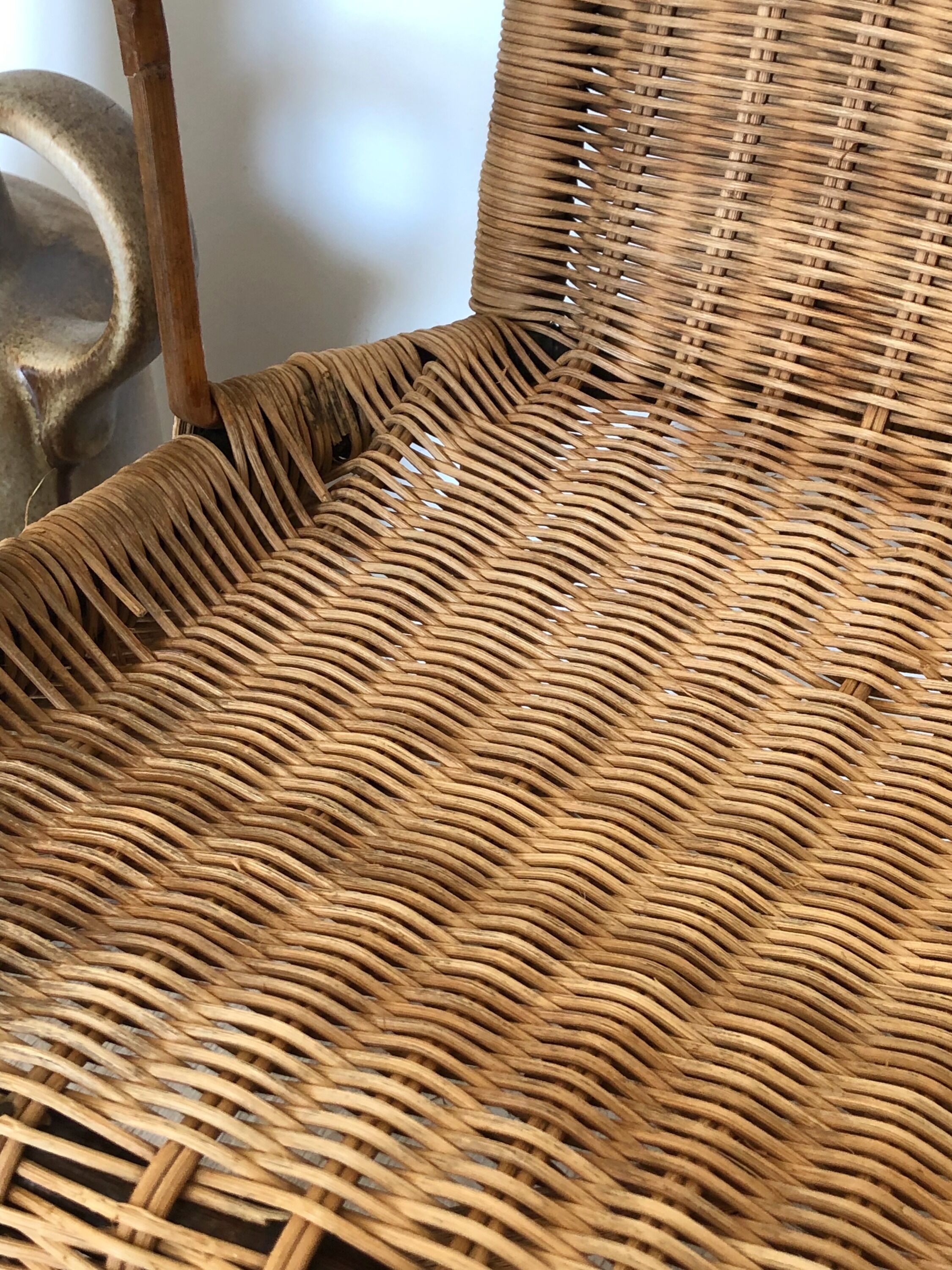 Children's armchair from the 60s, wicker