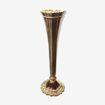 Vase soliflore avon métal made in France vintage