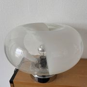Mazzega Lampe Murano  Verre Puliginiso et inox 1971