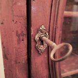 Vitrine ancienne bois au charme anglais