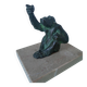 Bronze animalier Orangutan signed Henri Rischmann with a marble base.