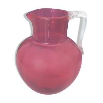 Pitcher, blown glass water pot
