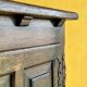 Spanish brutalist cabinet in solid oak, 1940s