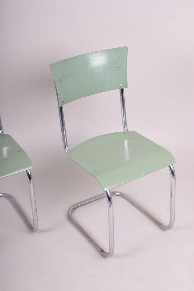 Chaises Bauhaus vintage de Robert Slezák, 1930, ensemble de 4