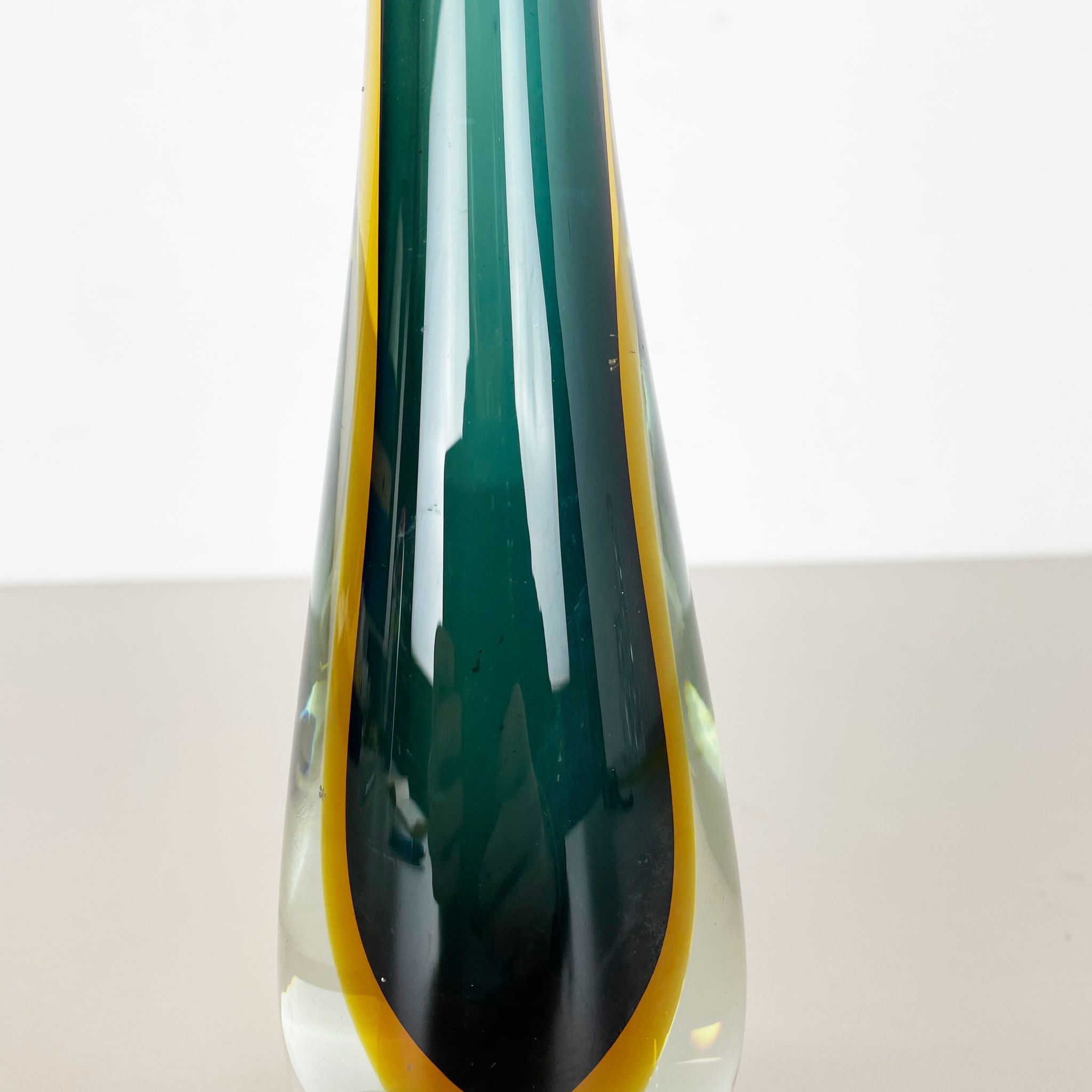 Large Murano Glass Sommerso Vase Designed by Flavio Poli attrib., Italy, 1970s