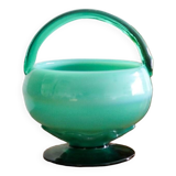 Empty pocket basket in two-tone murano glass