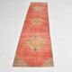 Red & Cream Classic Turkish Runner Rug, 75x296Cm