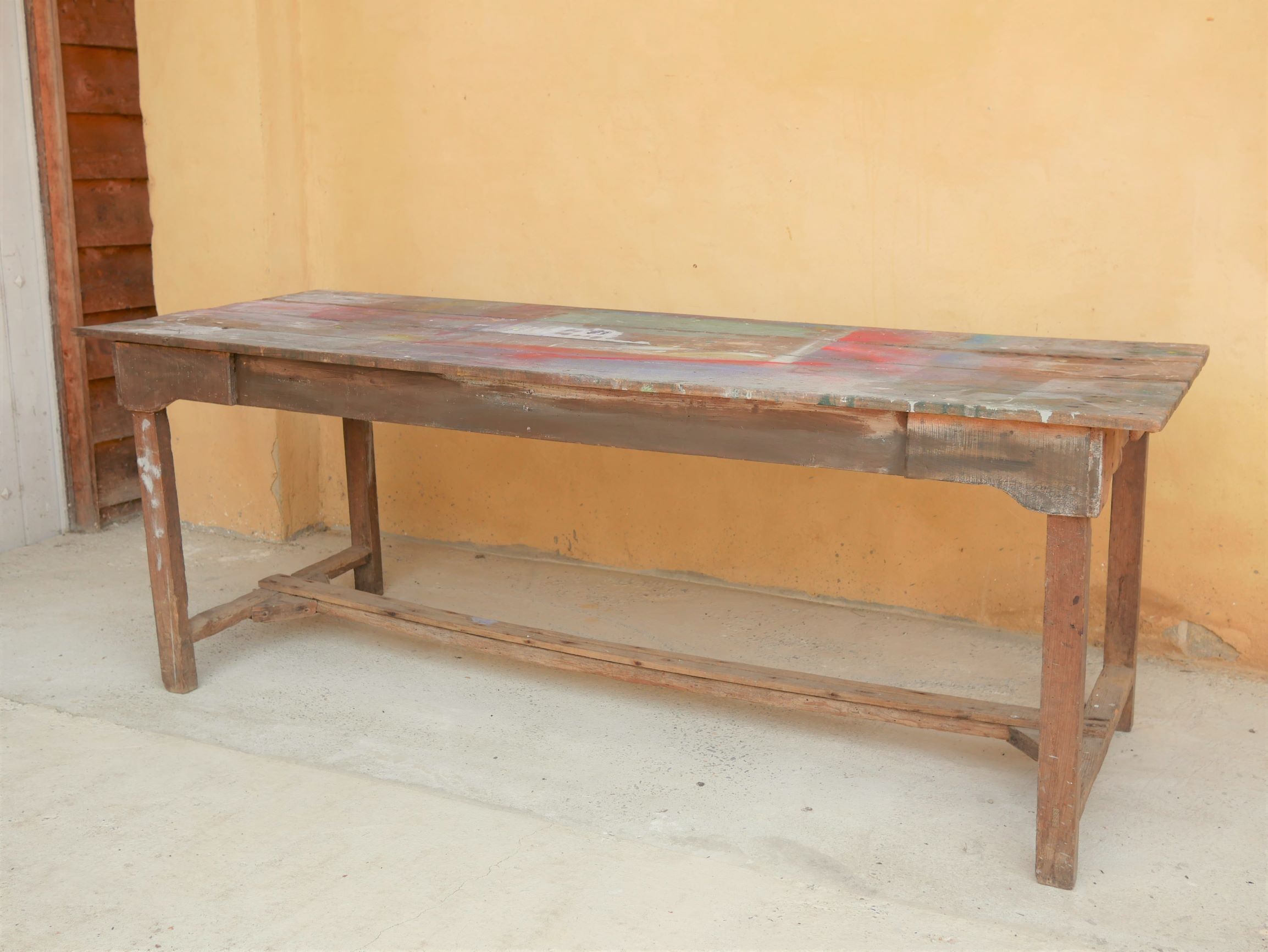 Wooden farm dining table