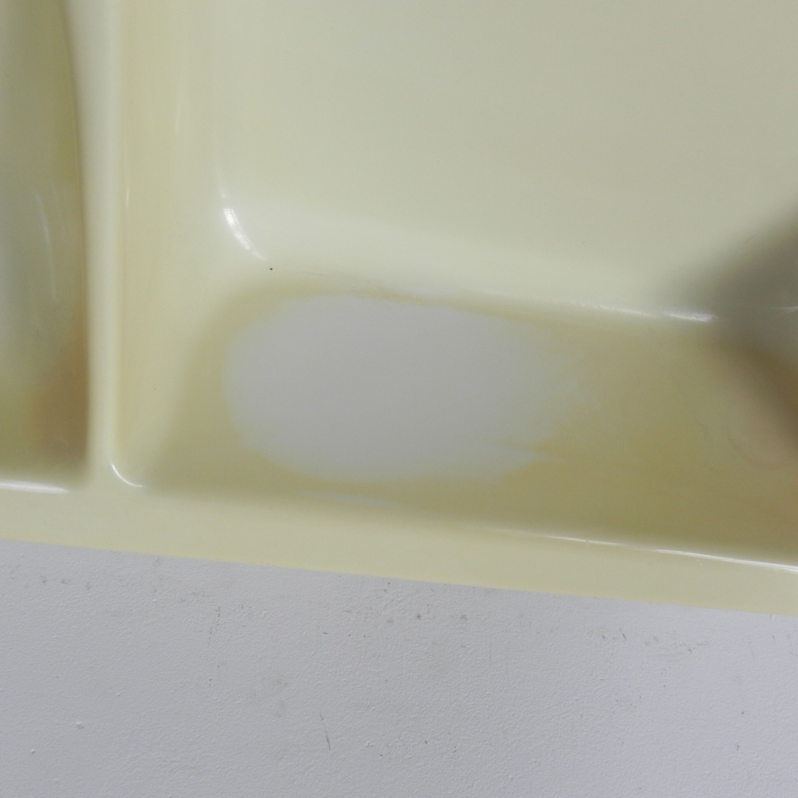 Vintage Plastic Bathroom Wall Shelf with Mirror