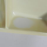 Vintage Plastic Bathroom Wall Shelf with Mirror