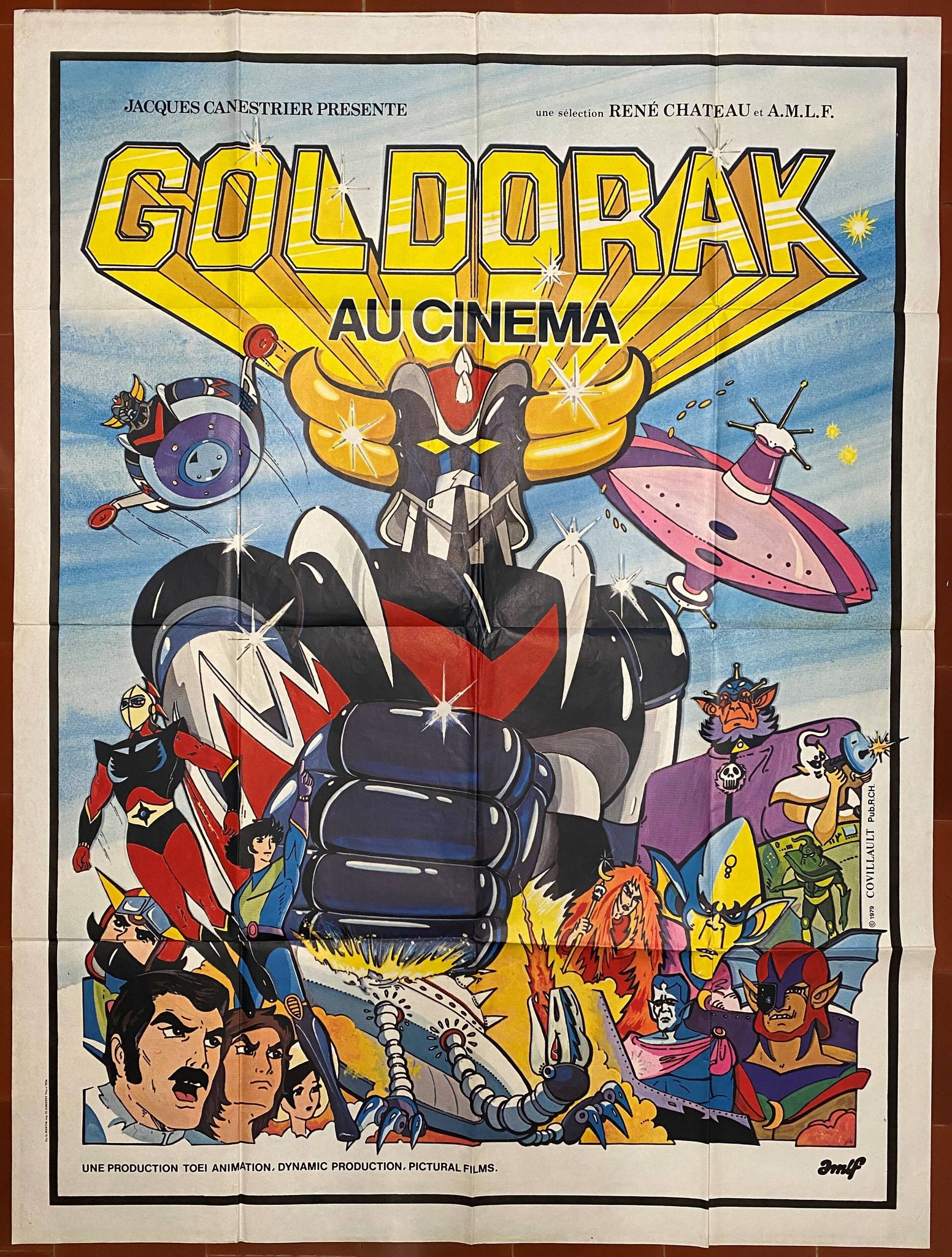 Original cinema poster "Goldorak in the cinema" 120x160cm 1979
