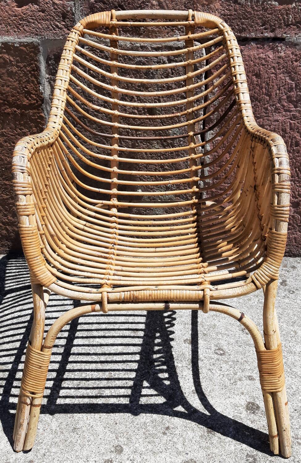 Rattan armchair (60s/70s)