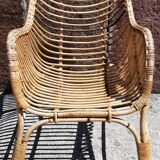 Rattan armchair (60s/70s)