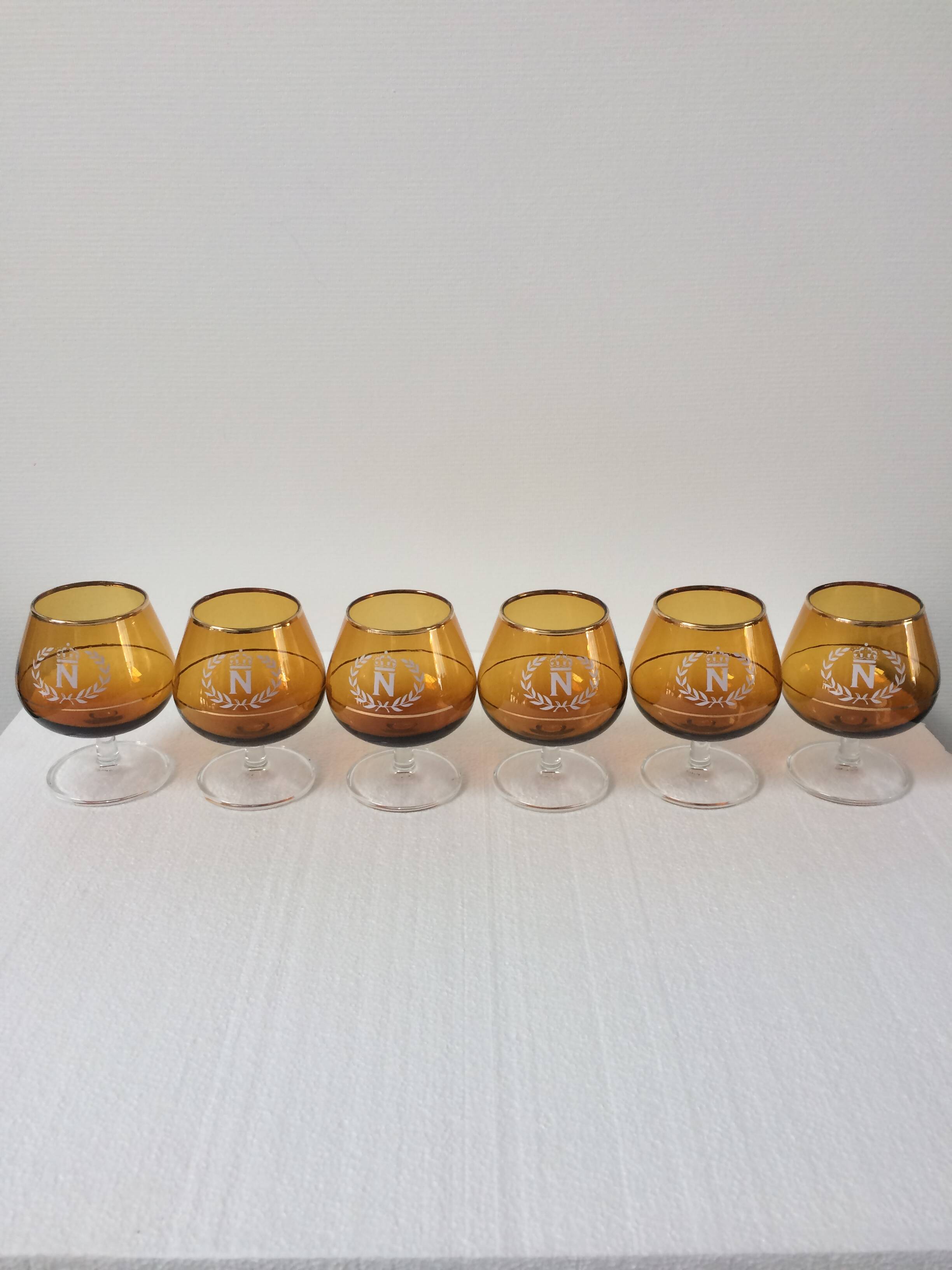 Series of 6 amber Napoleon errors