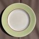Set of 5 Salins Isoard model plates in vintage green earthenware.