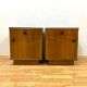 Set of 2 retro bedside tables, veneered wood, 1960s