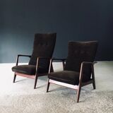 Rock Siësta Lounge Chairs by A. Relling and T. Bekken for Arnestad Bruk, Norway, 1957, Set of 2