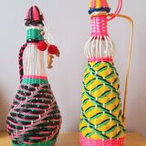 Set of 2 scoubidous bottles