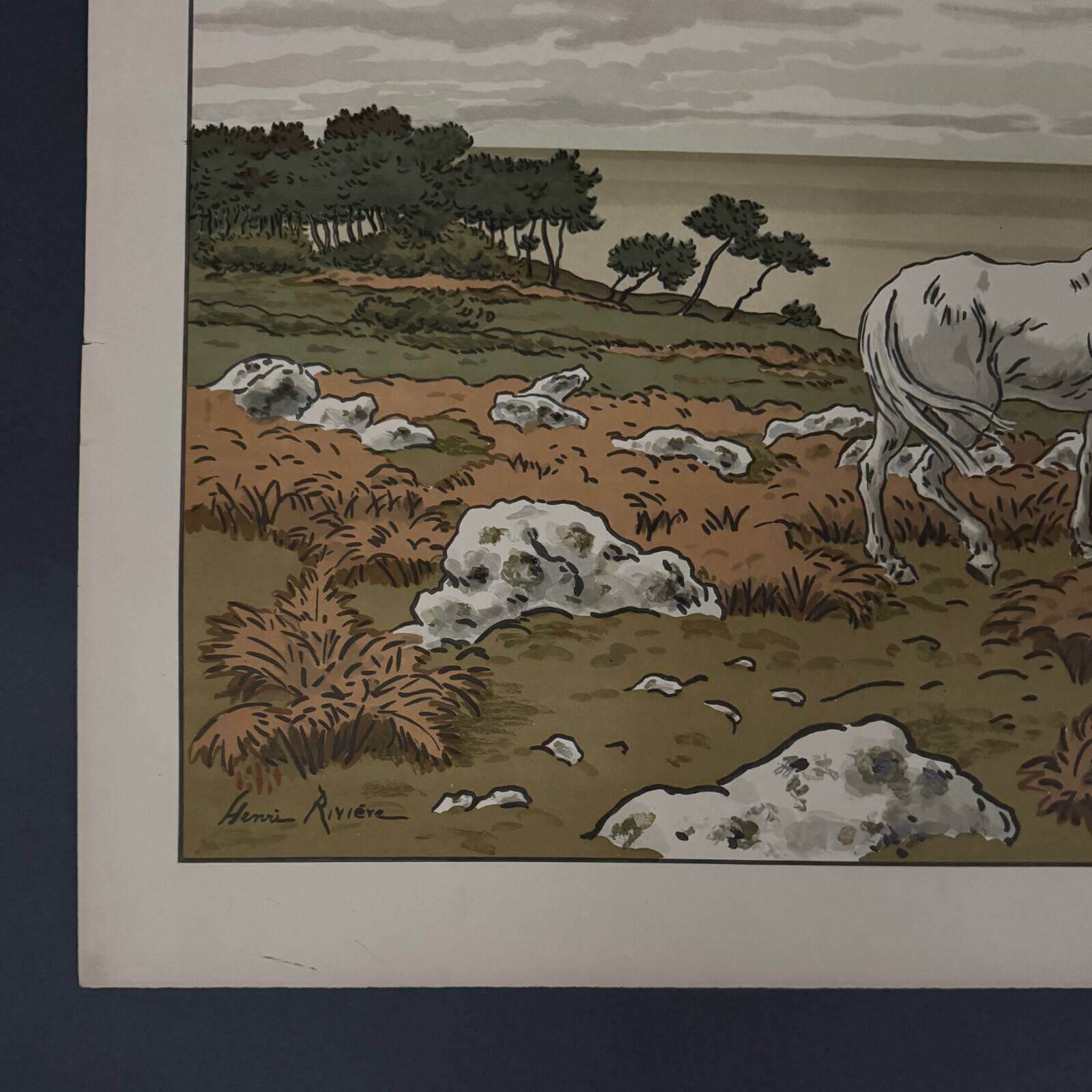 Lithograph by Henri Rivière Aspects of Nature - The Bay