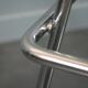 Tabouret de bar Harry Bertoia Knoll chromé galette rouge