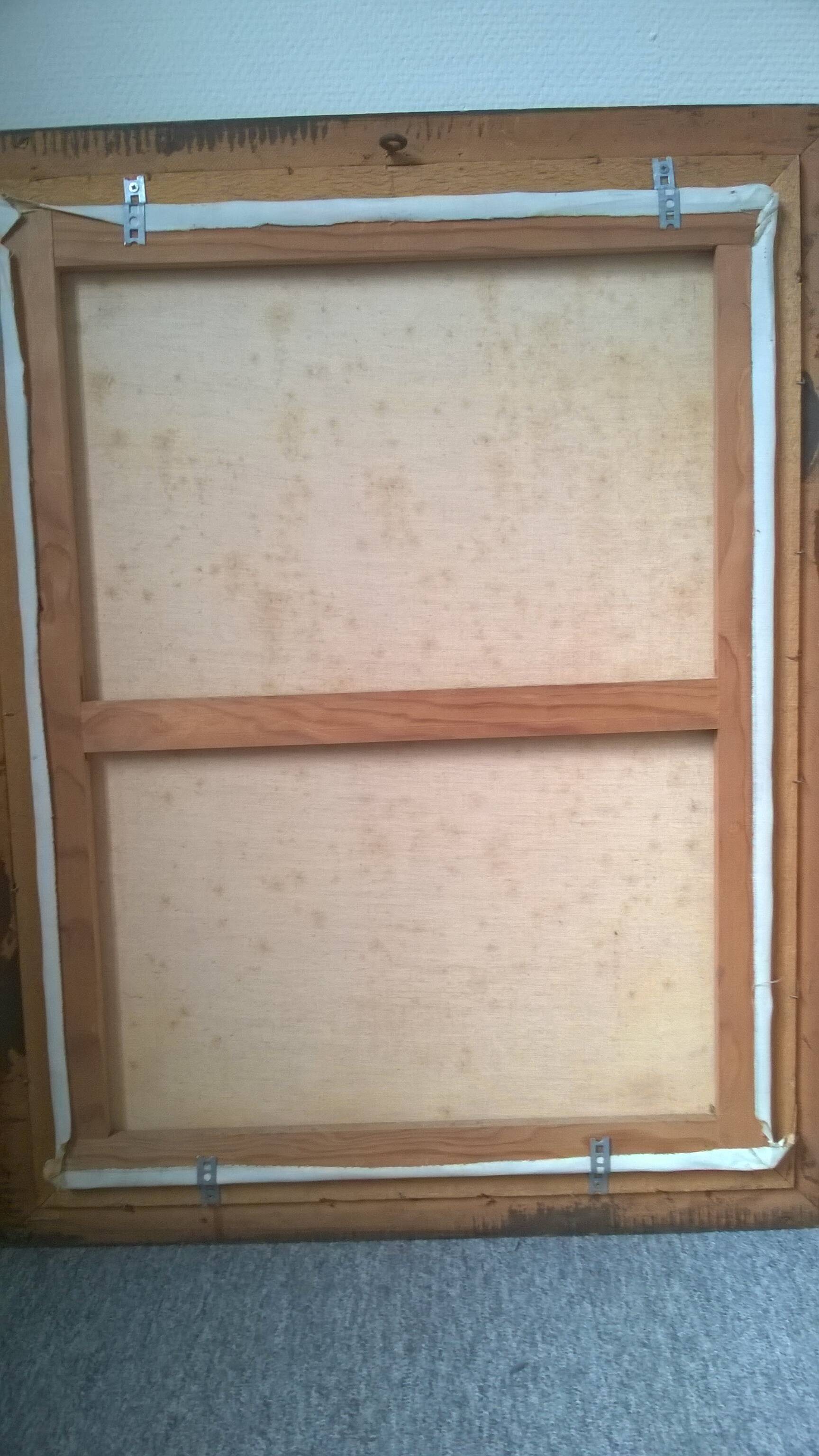 Tableau huile sur toile Paris  c.1973 signé