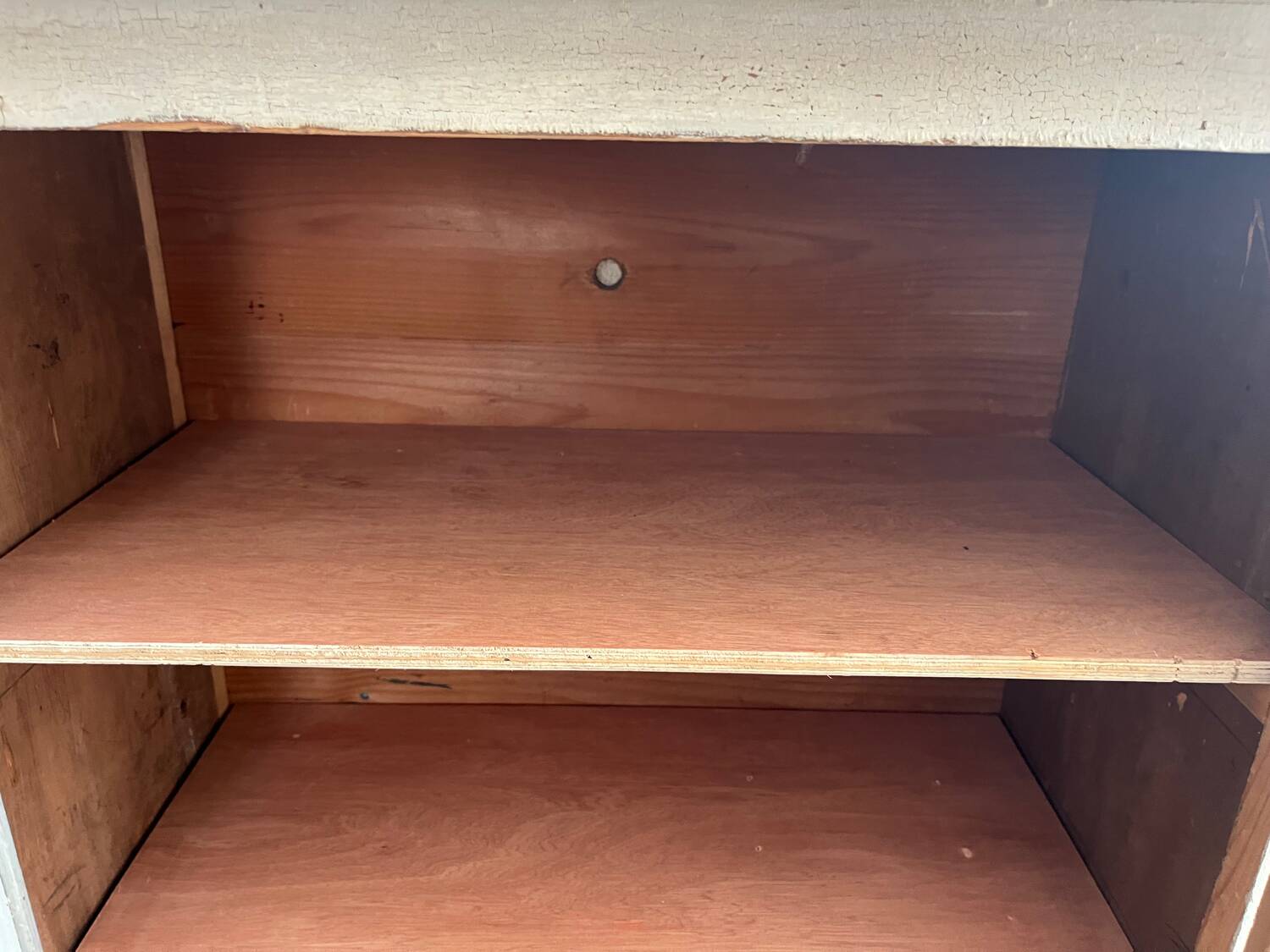 Old jam cabinet / small patinated wooden sideboard