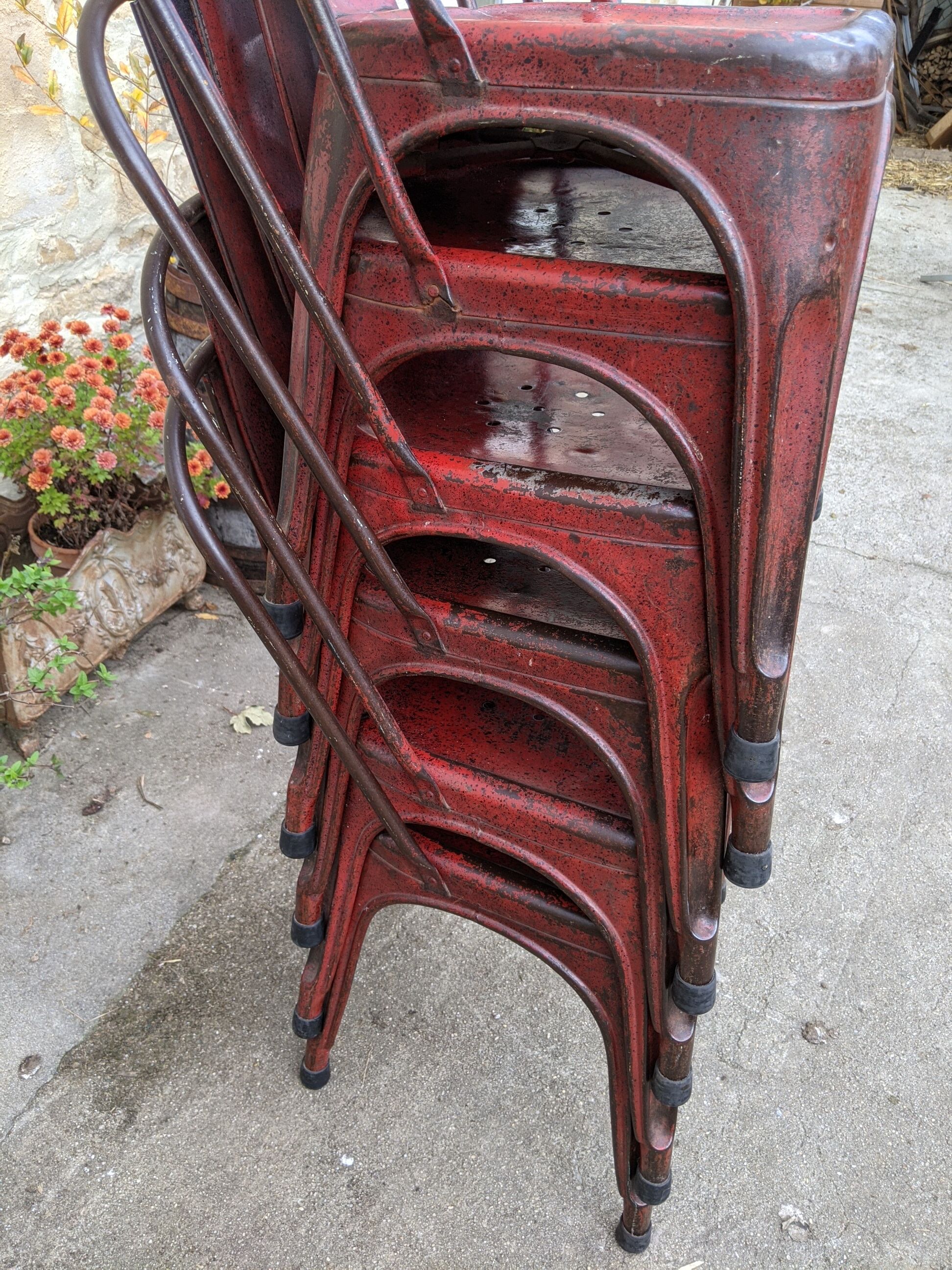 Lot de 6 chaises Tolix modèle A