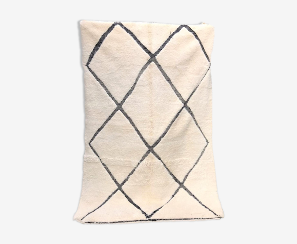 Tapis berbere beni ouarain motifs creux 170x255 cm