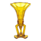Art Deco vase, yellow glass, Stolzle glassworks, Czechoslovakia, 1930s