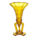 Art Deco vase, yellow glass, Stolzle glassworks, Czechoslovakia, 1930s