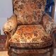 Classic armchair / Louis XV style in carved wood and jacquard velvet