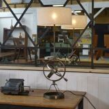 Neoclassical astrolabe lamp by Jean-Pierre Ryckaert 1960s