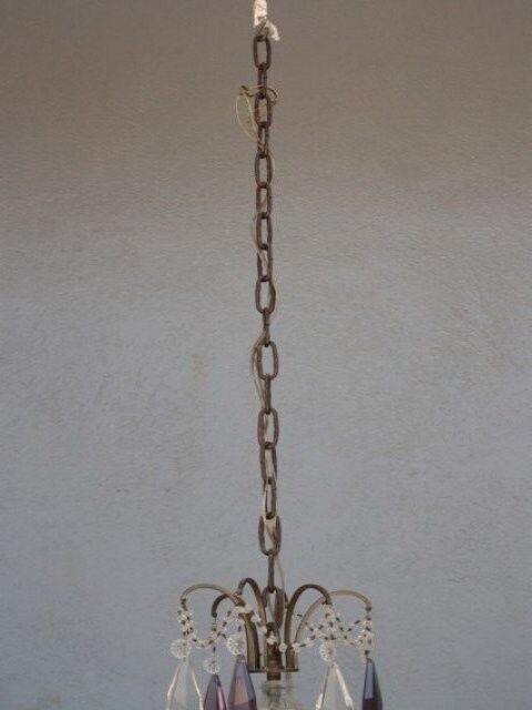 Pampille bronze chandelier and charm