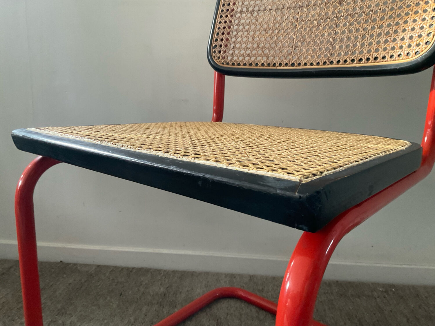 Vintage Cesca B32 chair in the style of Marcel Breuer
