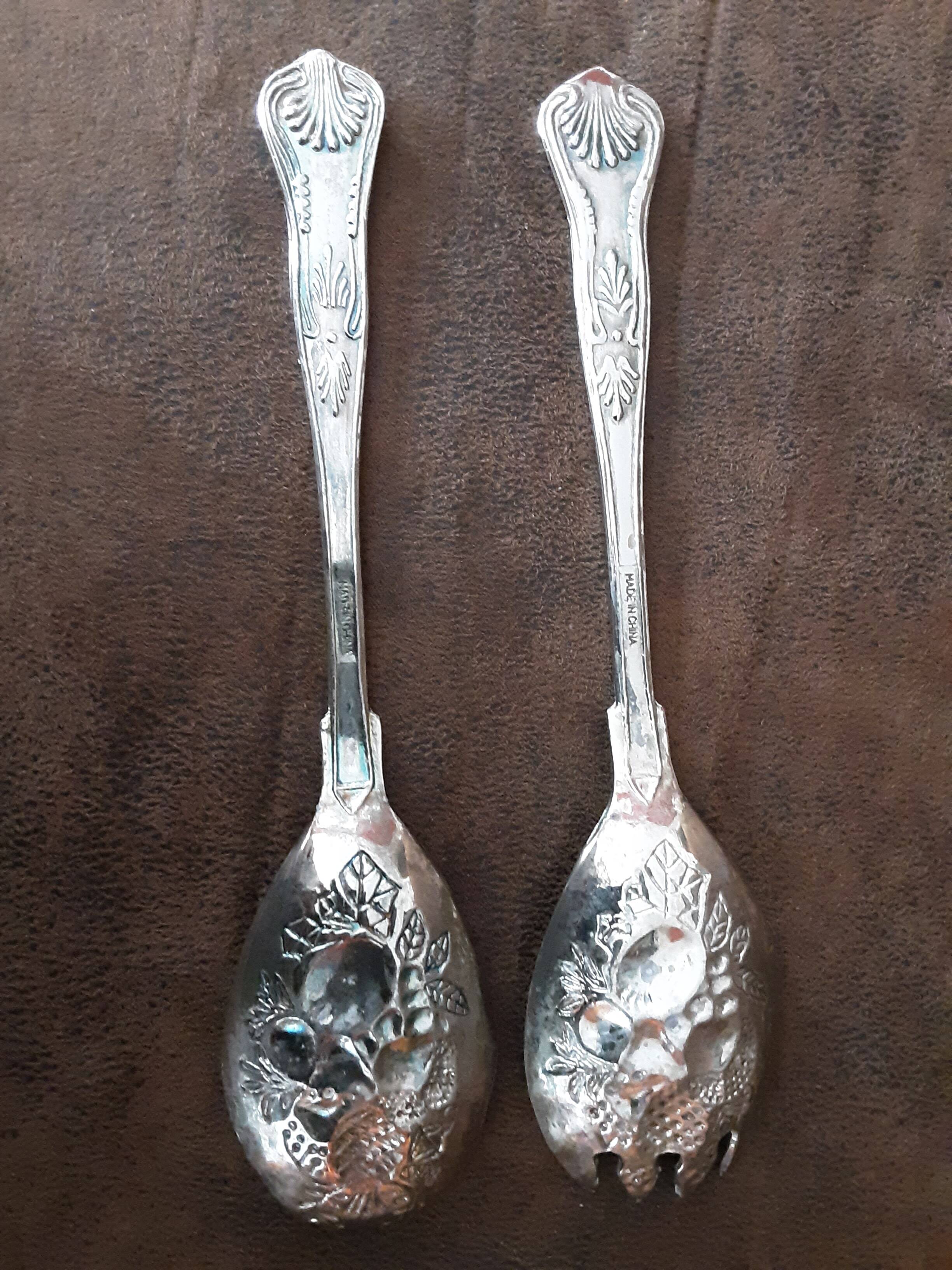 Metal salad servers