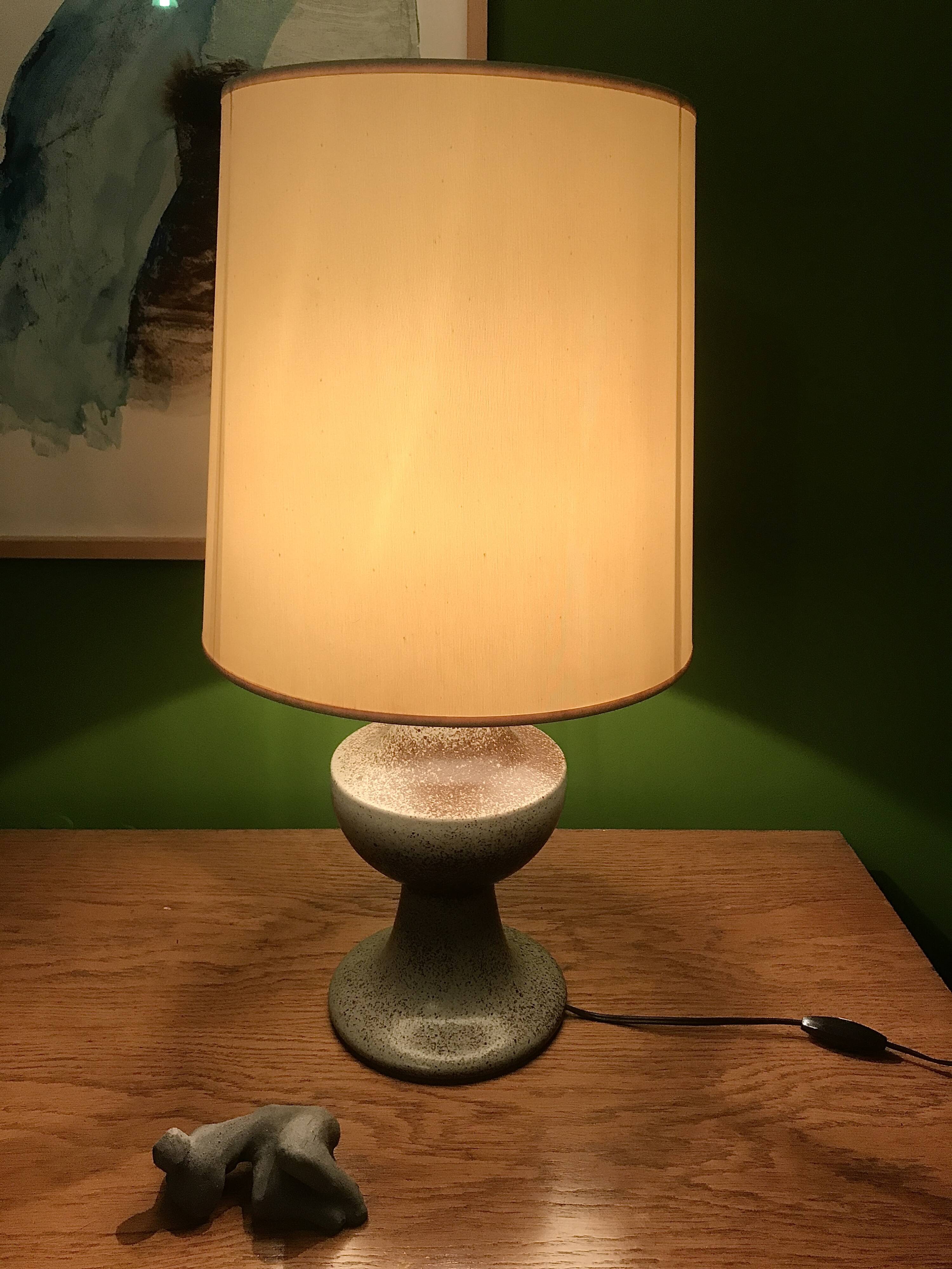 Brutalist table lamp in pyrite stone