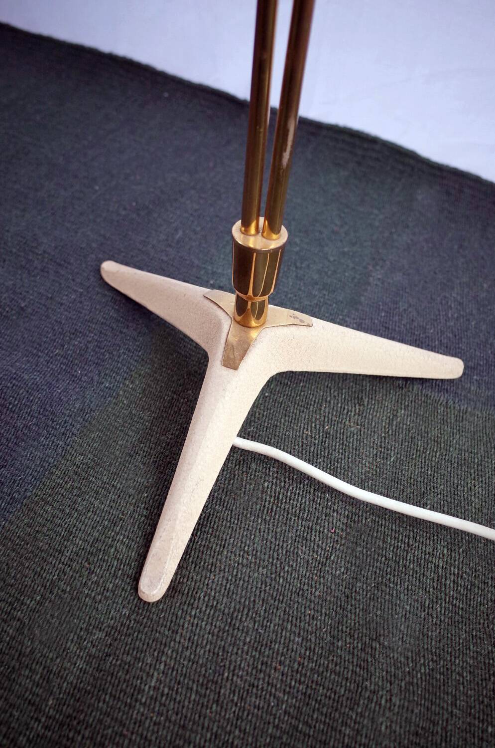 Vintage Stehlampe Cosack en fibre de verre Messing