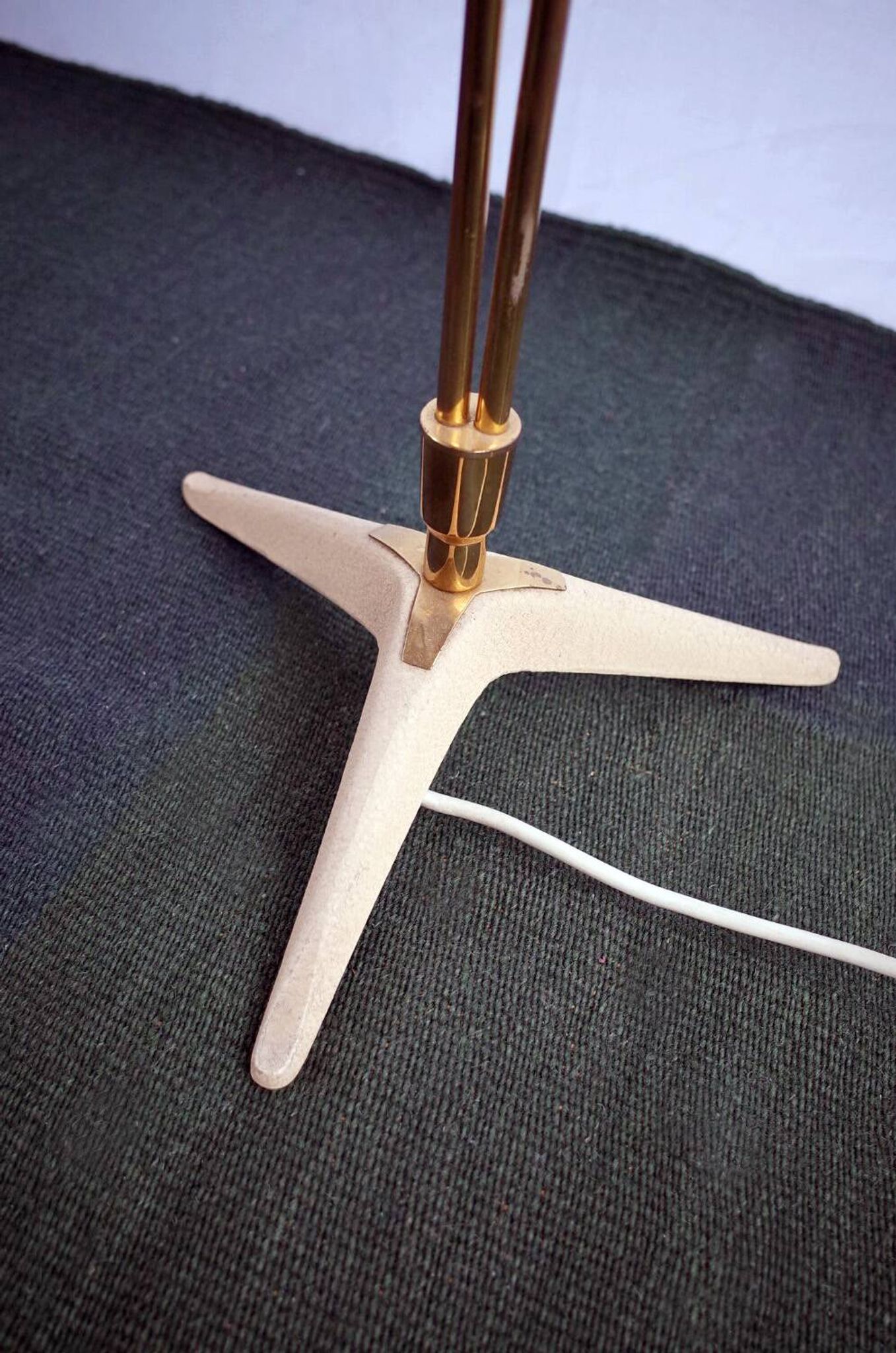 Vintage Stehlampe Cosack en fibre de verre Messing