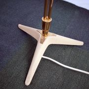 Vintage Stehlampe Cosack en fibre de verre Messing