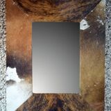 Cowhide mirror