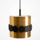 1960s Space Age pendant lamp by Doria, made of copper-anodized aluminum
