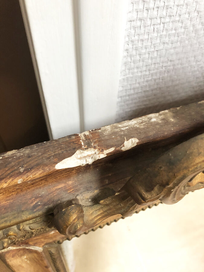 Mirror trumeau wood and plaster, early 20th