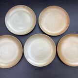 5 assiettes à dessert en grès Village CNP