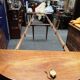 Empire style table. Rosewood veneer, bronze.
