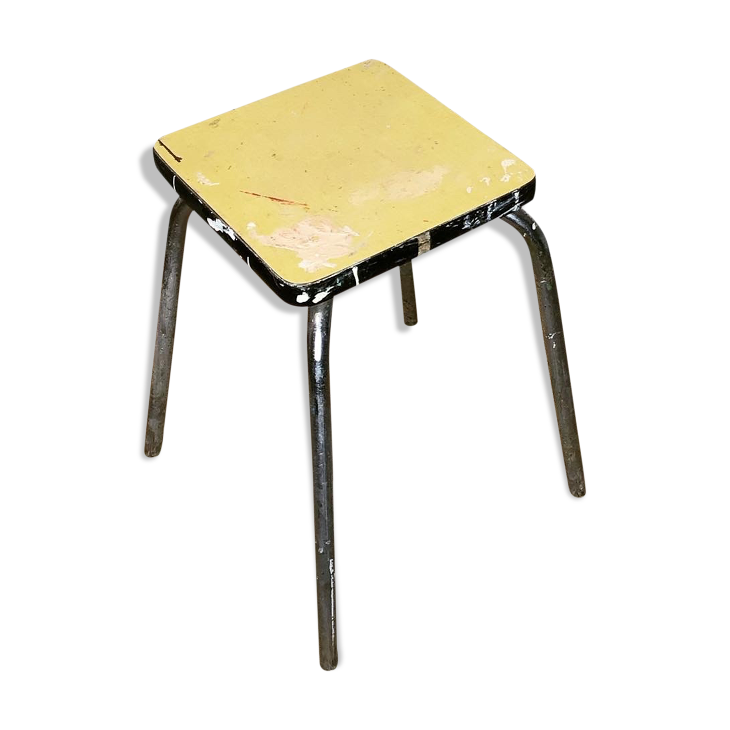 Yellow formica stool