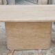 Large Thick Rectangle Travertine Dining Table by My Habitat Design